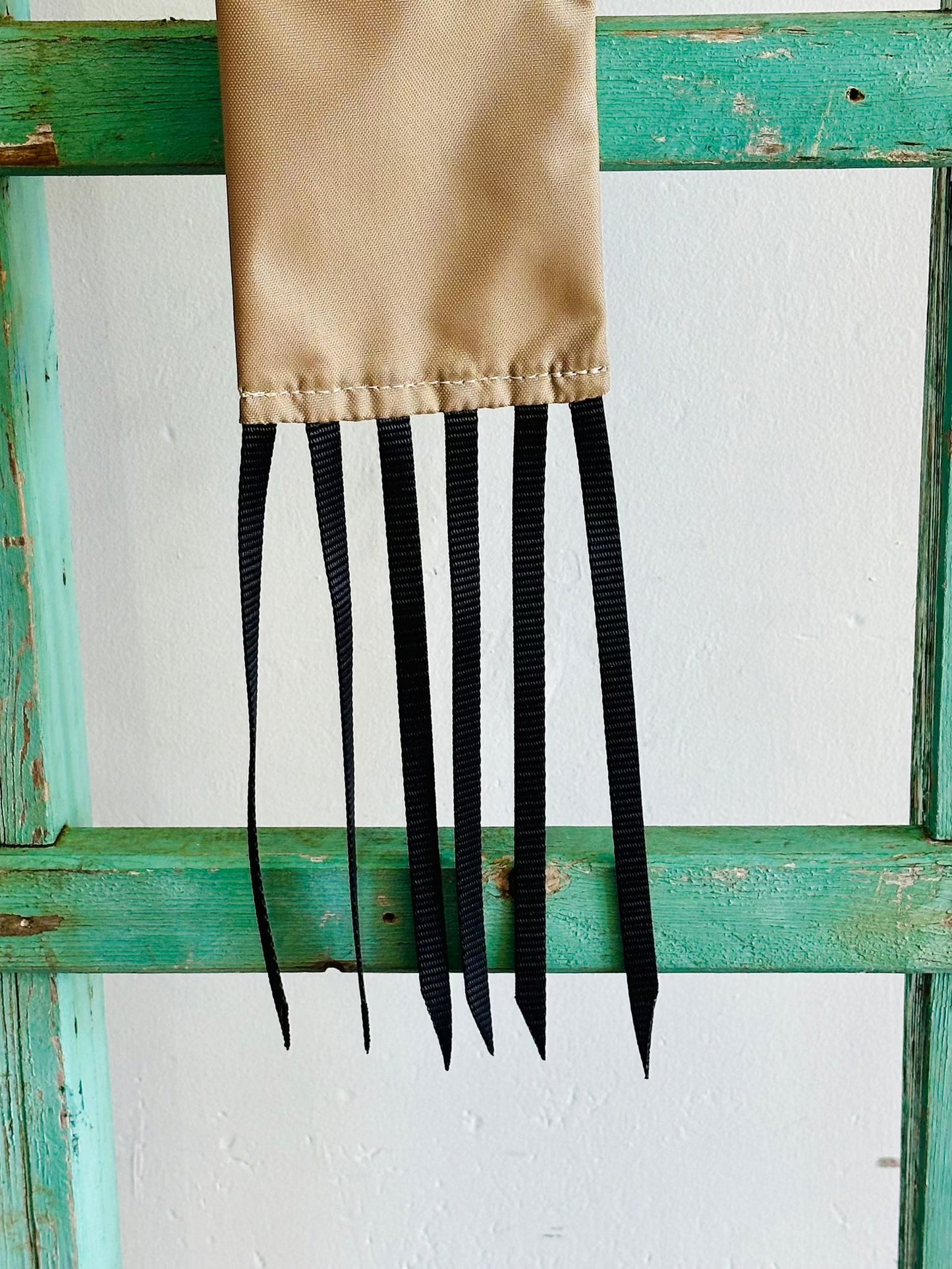 Tan Tail Bag With Black Whippers // Regular - Dustybutts Australia