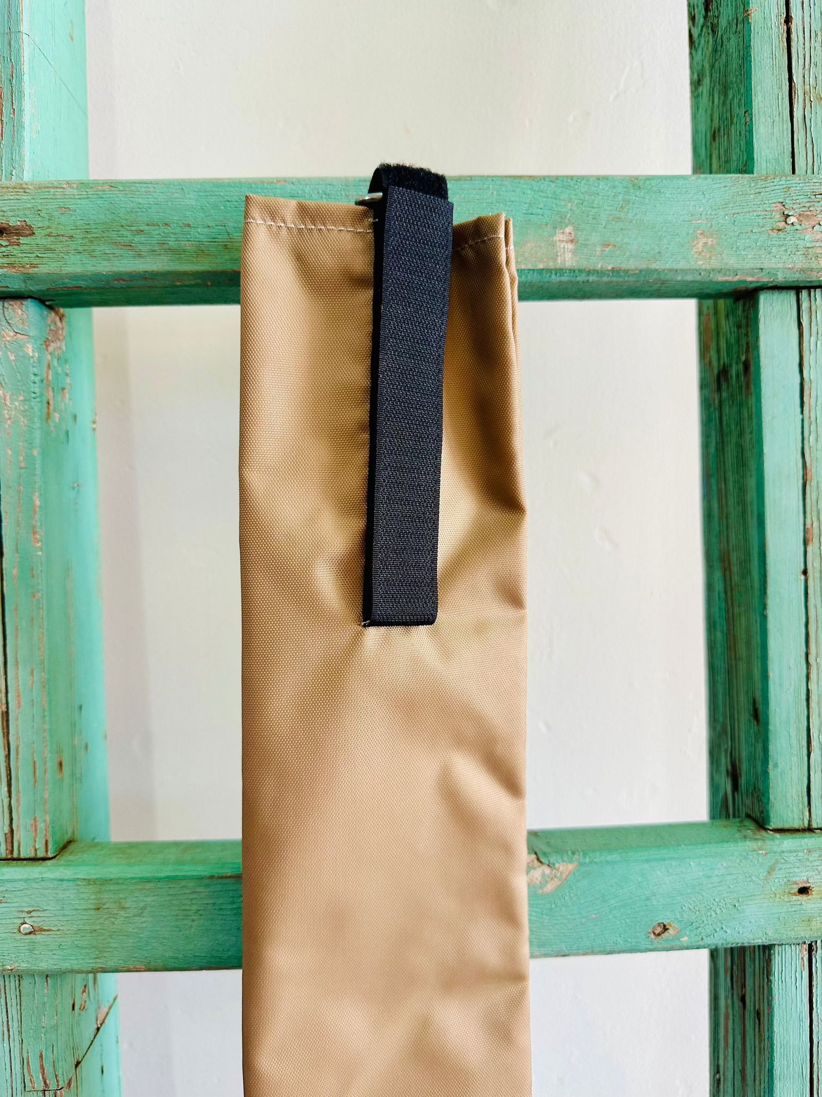 Tan Tail Bag With Purple Whippers // Long - Dustybutts Australia