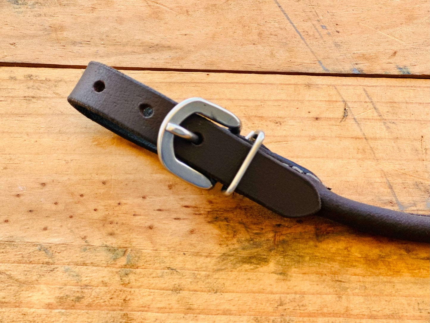 Dustybutts Rolled Leather Curb Strap