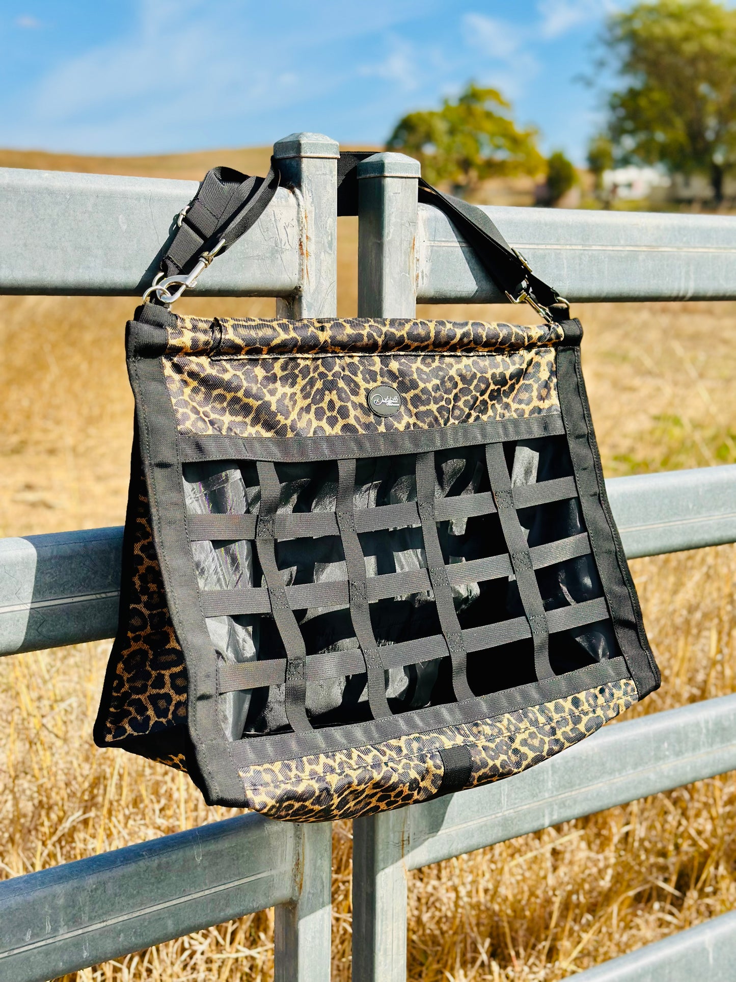 Introductory Price // Dustybutts Top Load Hay Bag- Leopard