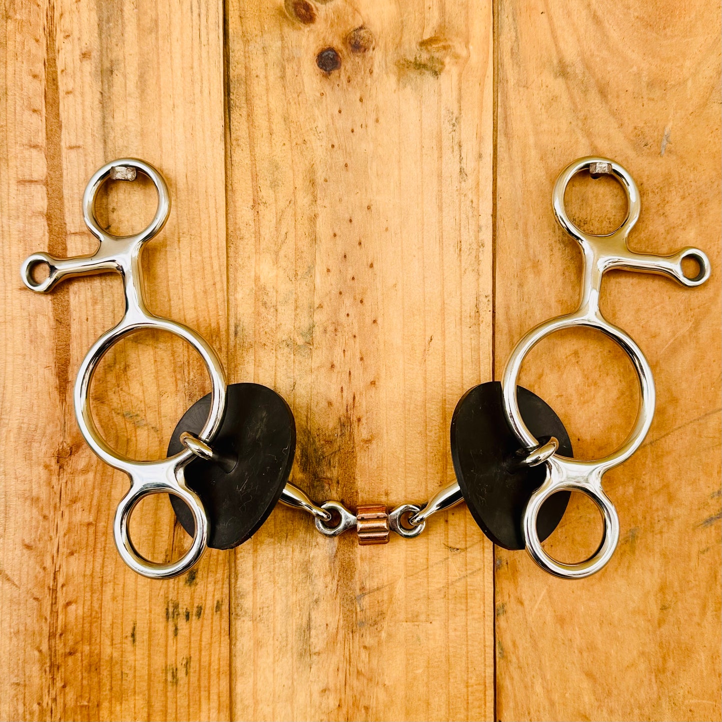 Dustybutts “Maverick” Three Piece Smooth Gag Bit With Cricket