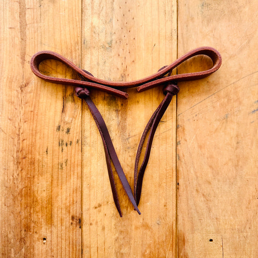Double Knot Argentina Cow Leather Curb Strap