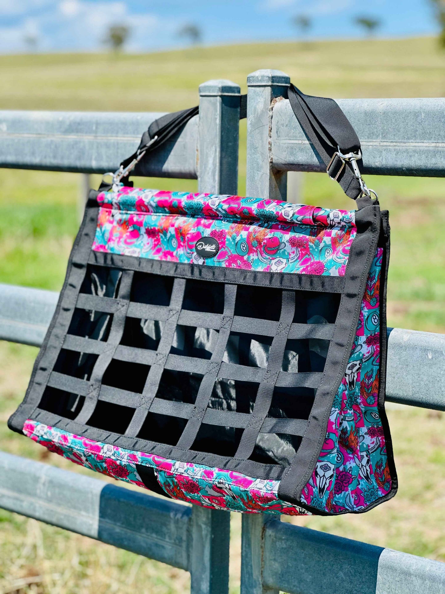 Dustybutts Top Load Hay Bag- Neon Rodeo