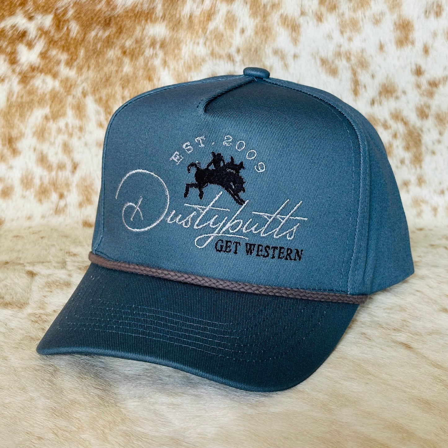 Dustybutts 5 Panel Rope Snapback Cap // Grey