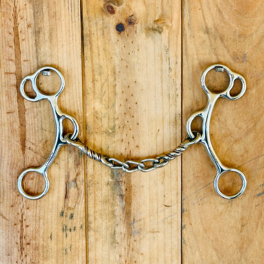 Dustybutts ‘Cowboy’ Twisted Chain Combo Reverse Gag Bit
