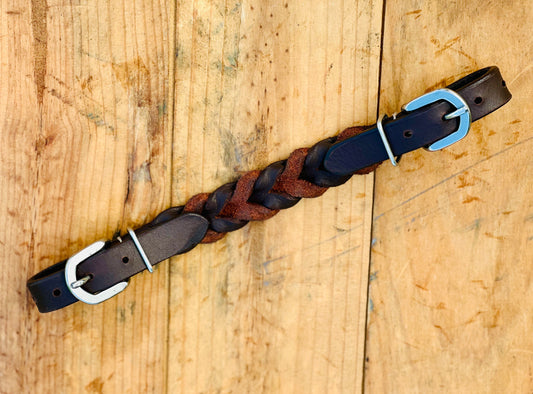 Dustybutts Bloodknot Leather Curb Strap