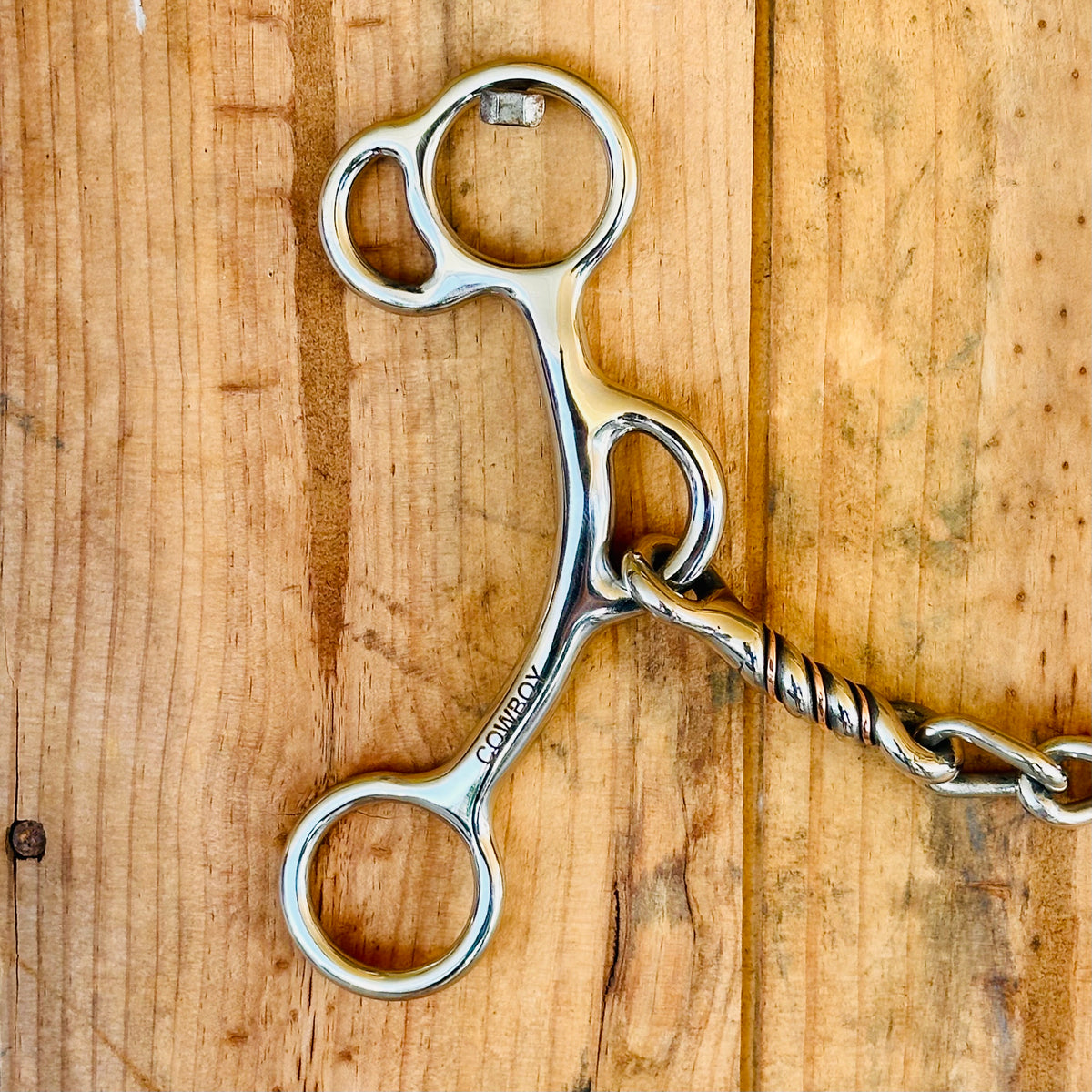 Dustybutts ‘Cowboy’ Twisted Chain Combo Reverse Gag Bit