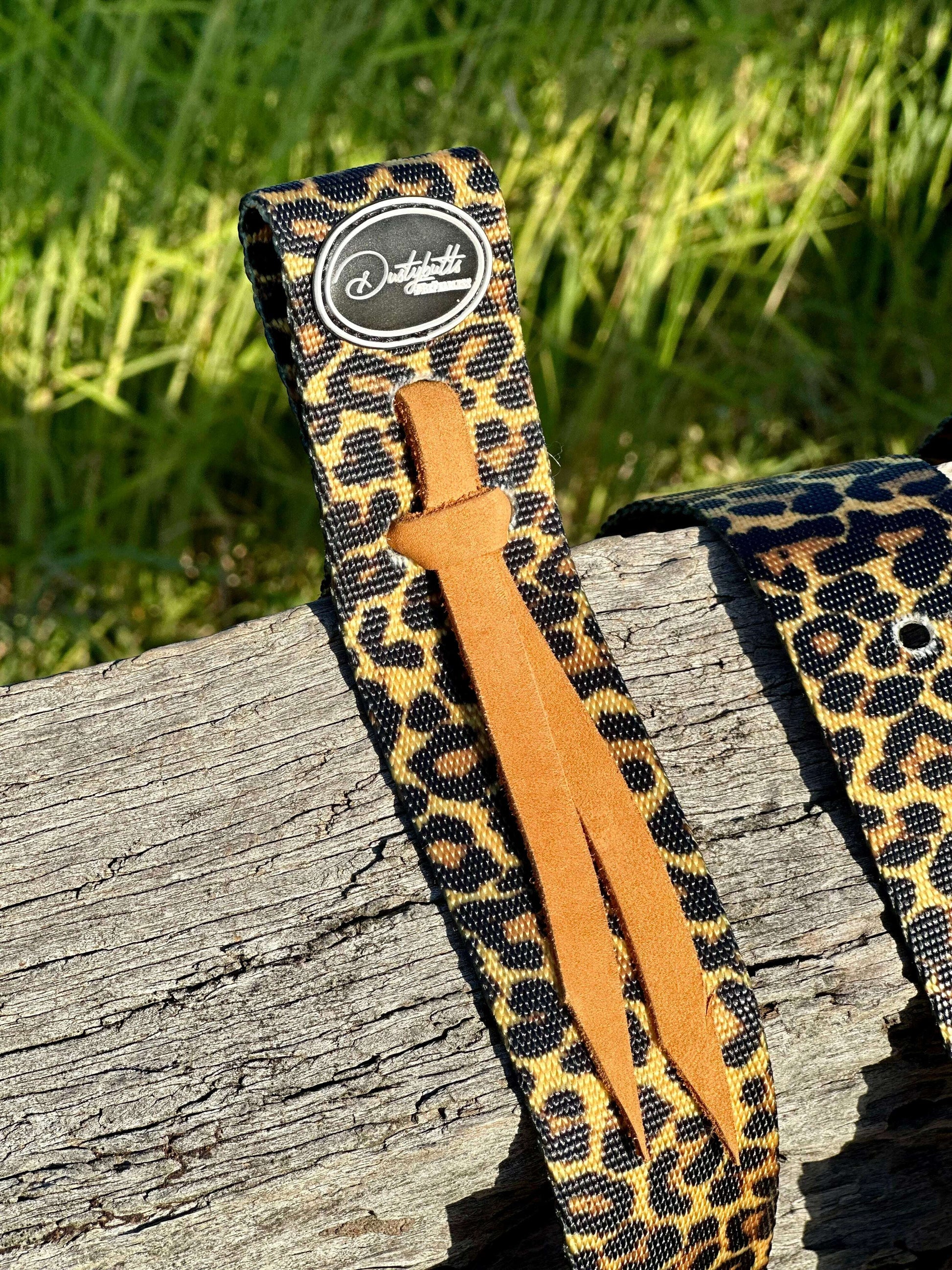 dustybutts-nylon-tie-strap-and-off-billet-set---leopard-latigos---dustybutts-australia-35929379