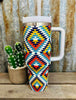 40oz Aztec Tumbler // Yellow, Red & White