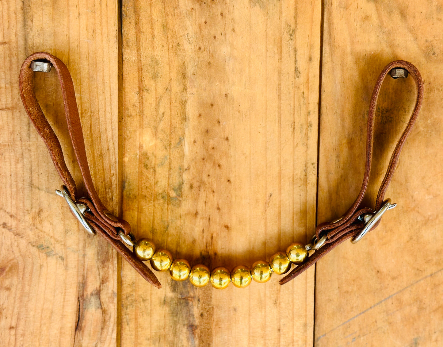 Dustybutts 9 Ball Brass Curb Strap