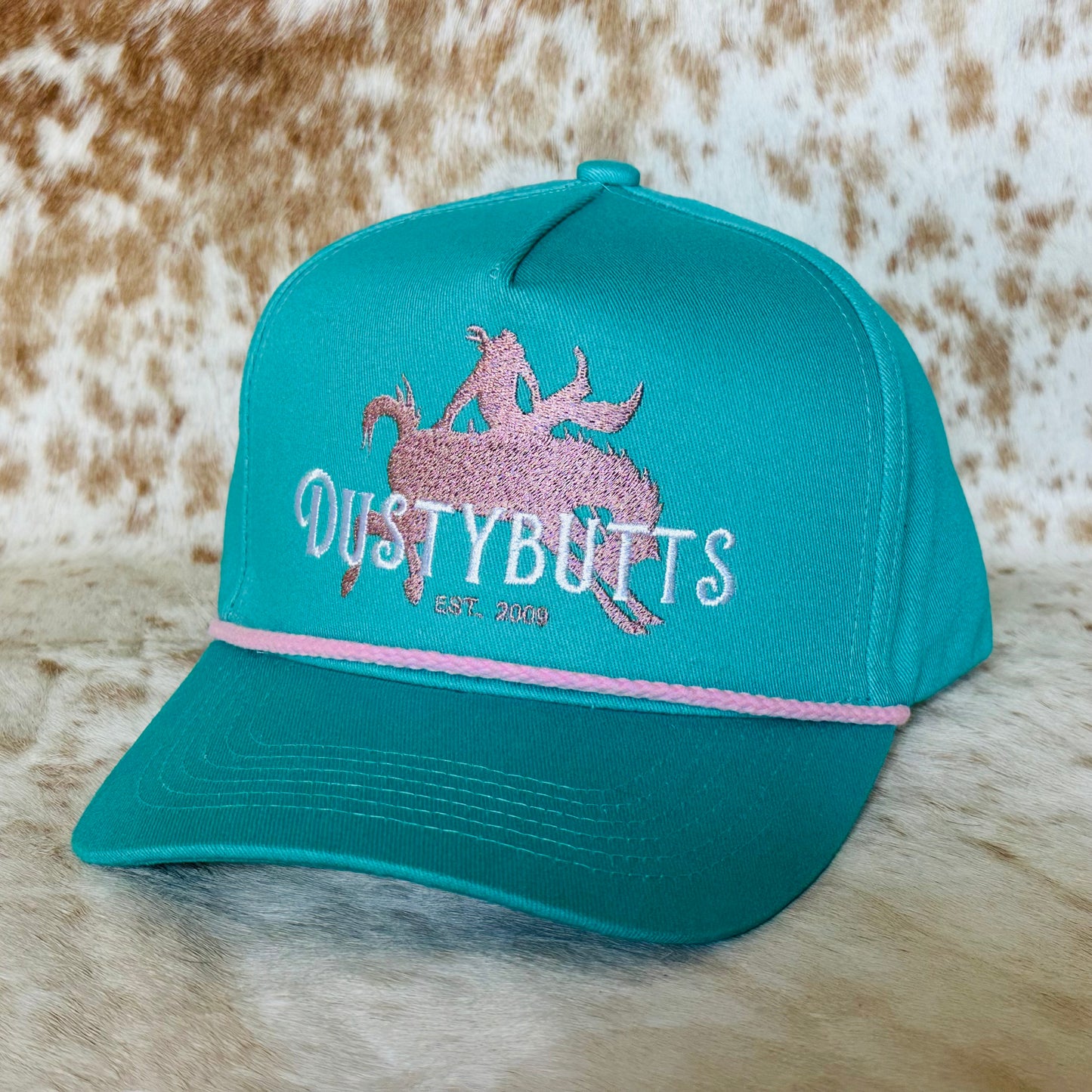 Dustybutts 5 Panel Rope Snapback Cap // Teal