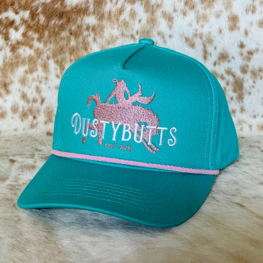 Dustybutts 5 Panel Rope Snapback Cap // Teal