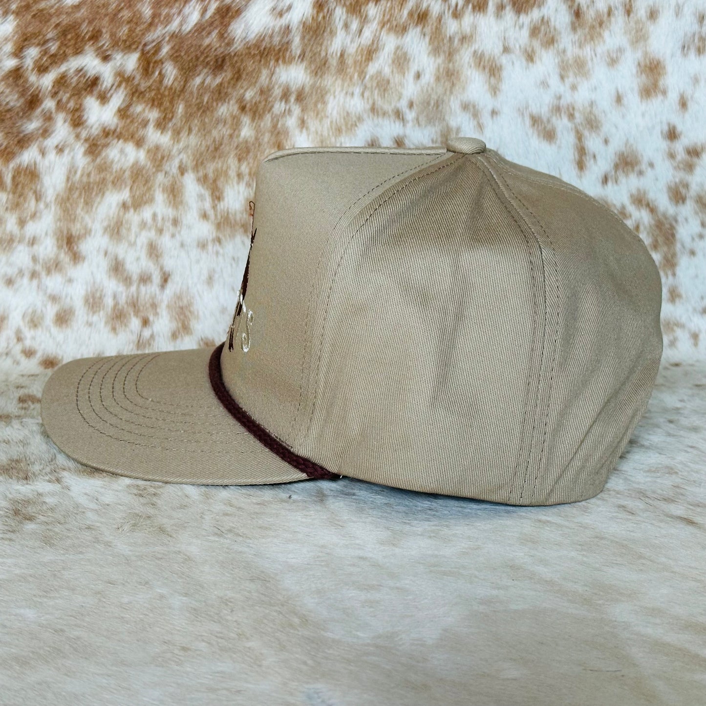 Dustybutts 5 Panel Rope Snapback Cap // Tan