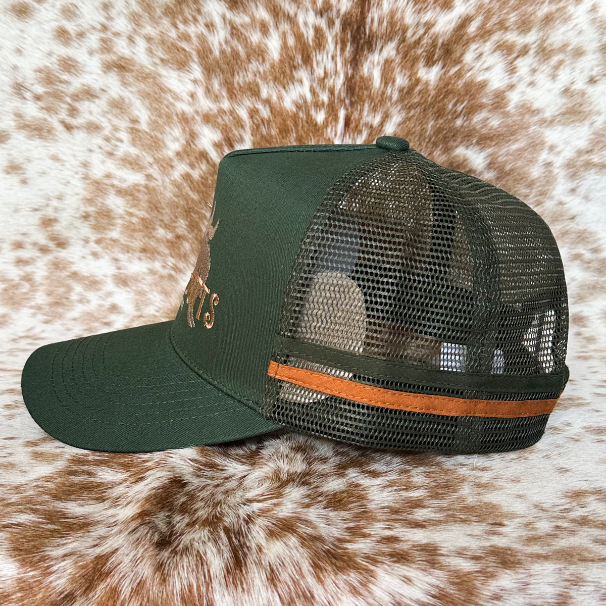Dustybutts Trucker Cap // Olive & Tan