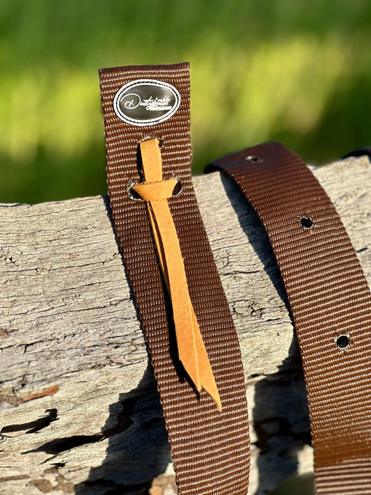 Dustybutts Nylon Tie Strap and Off Billet Set - Brown