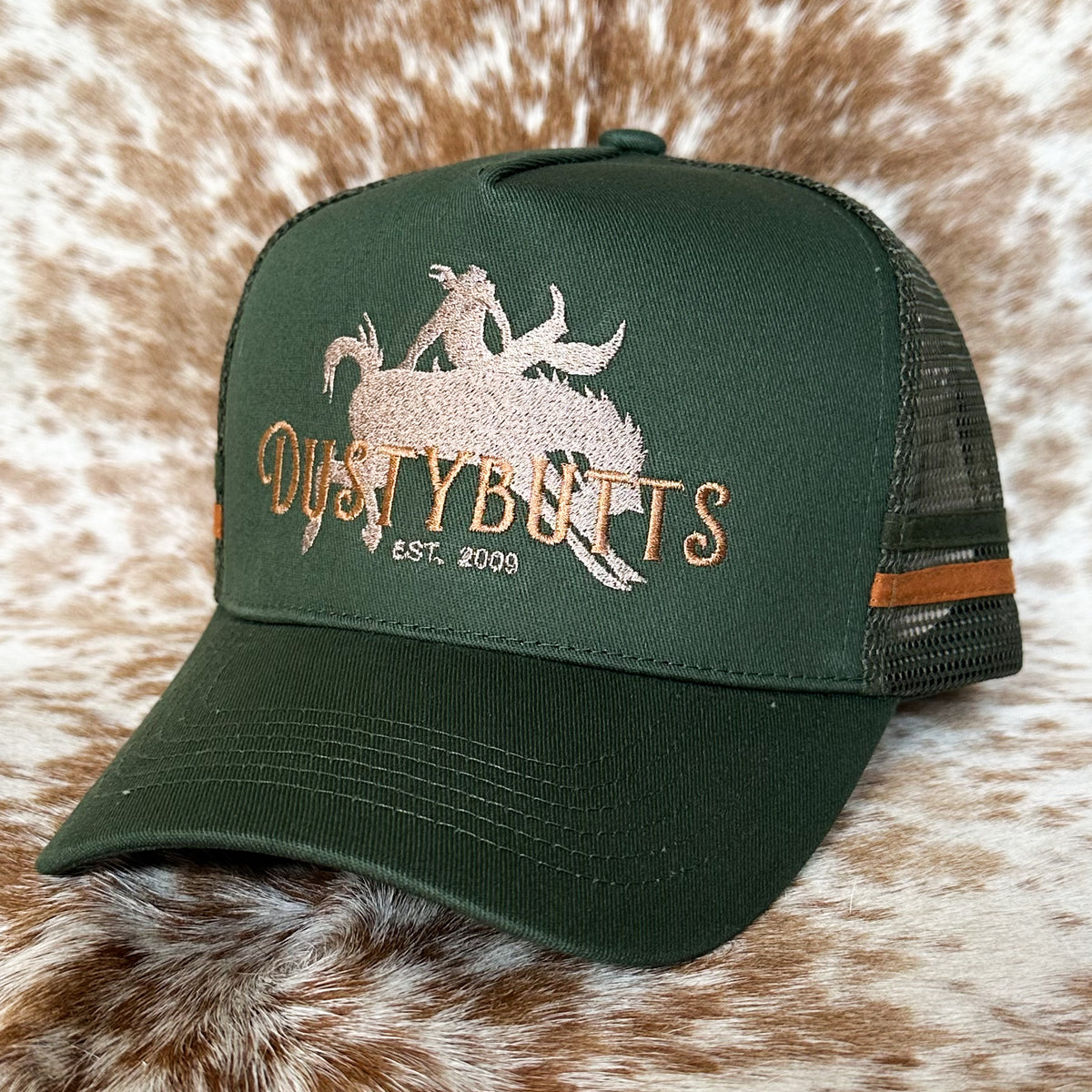 Dustybutts Trucker Cap // Olive & Tan
