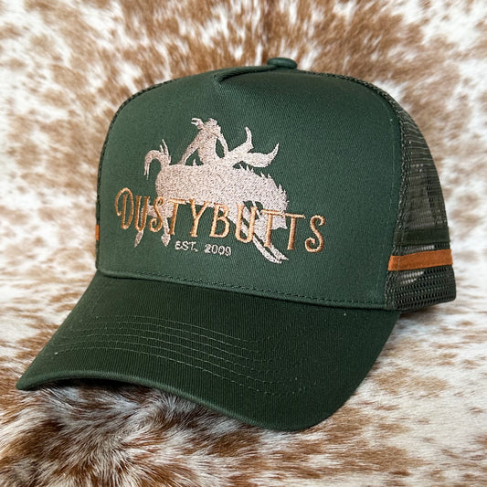 Dustybutts Trucker Cap // Olive & Tan
