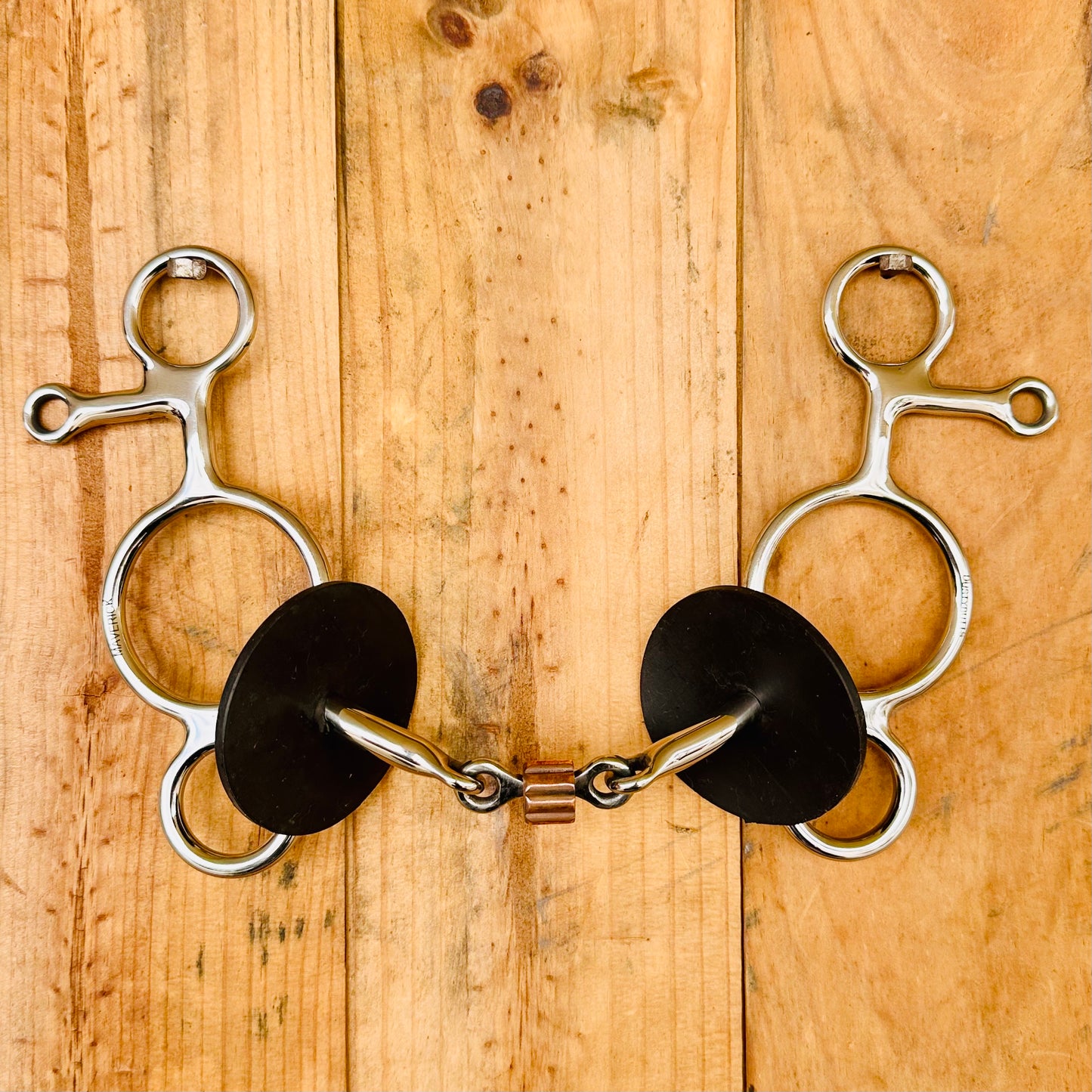 Dustybutts “Maverick” Three Piece Smooth Gag Bit With Cricket