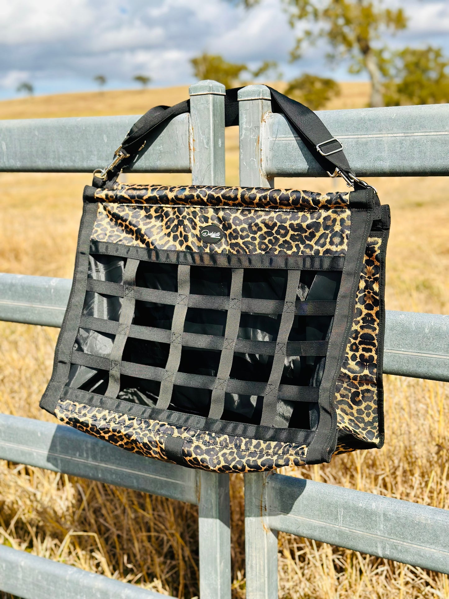 Introductory Price // Dustybutts Top Load Hay Bag- Leopard