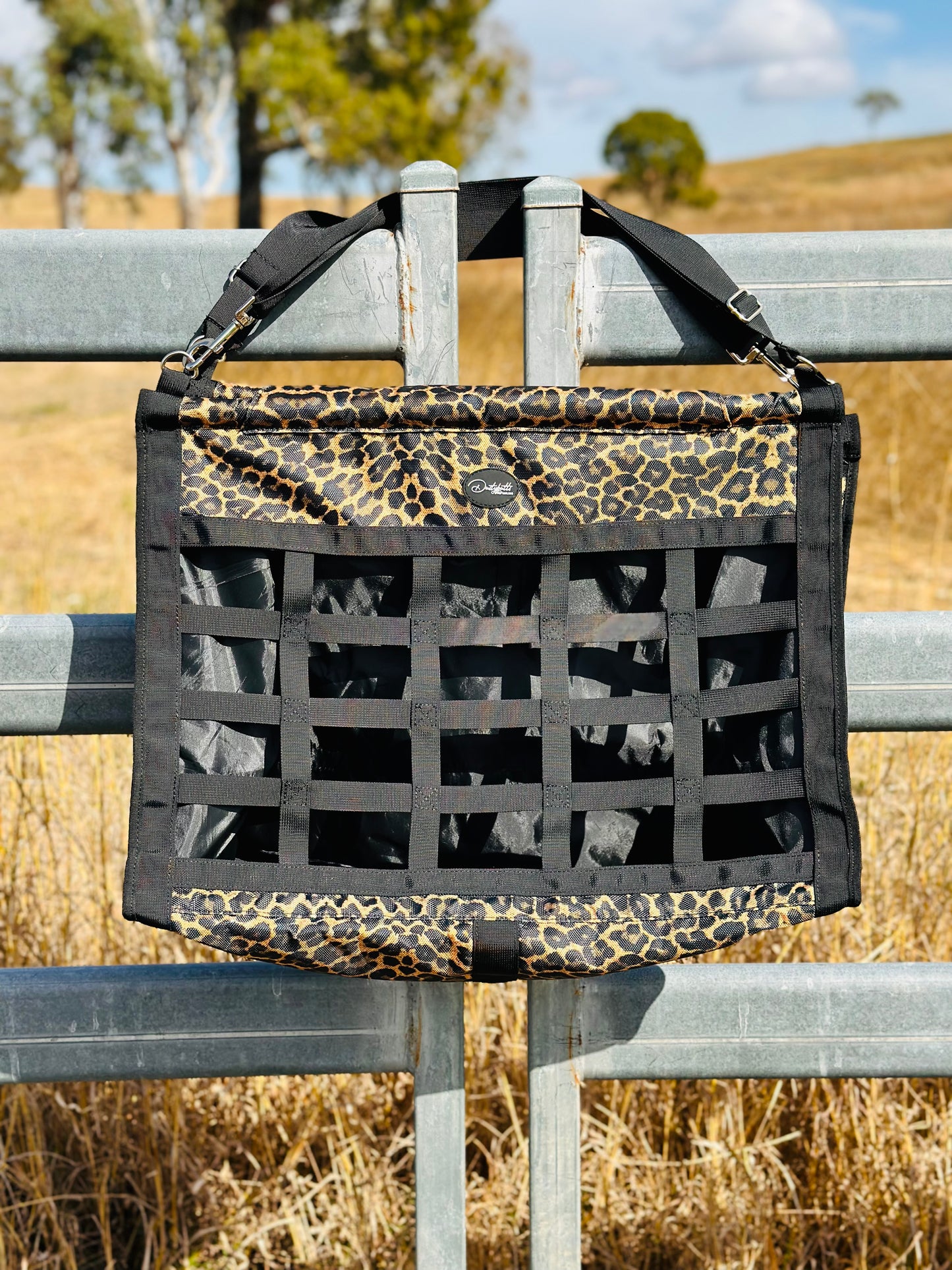 Introductory Price // Dustybutts Top Load Hay Bag- Leopard