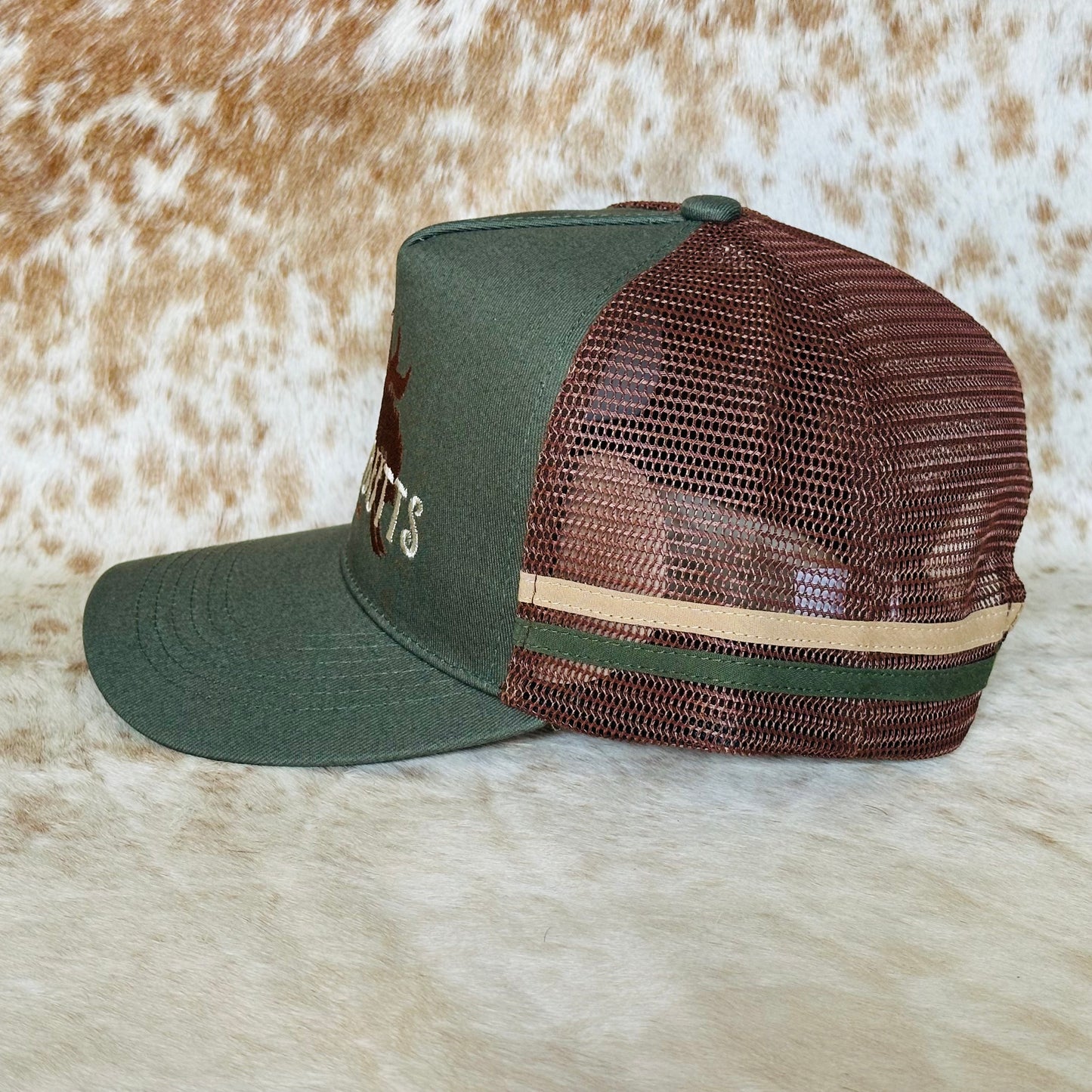 Dustybutts Trucker Cap // Brown & Olive