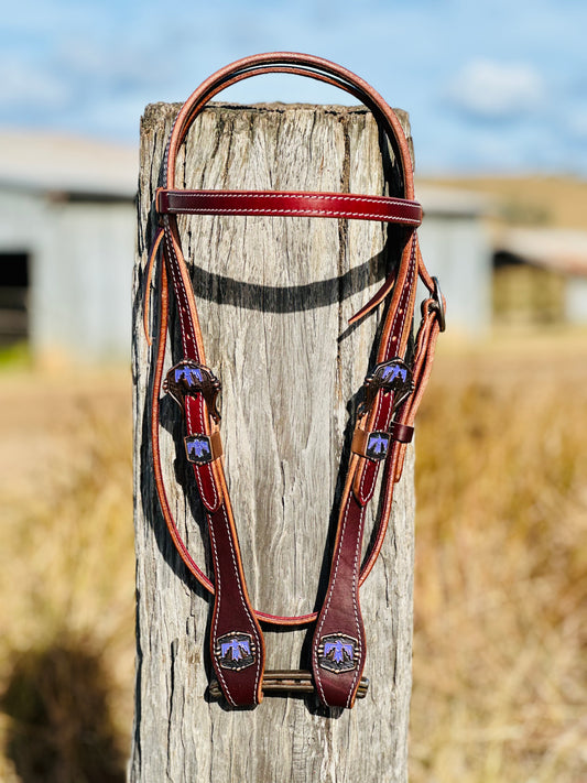 Dustybutts Browband Bridle With Thunderbird Buckle Design