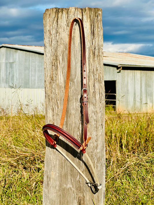 Argentina Leather Single Rope Noseband  Tiedown