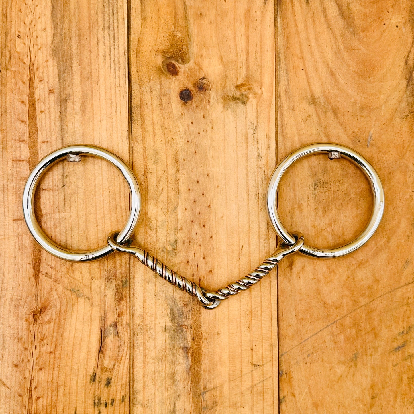 Dustybutts ‘Gator’ Two Piece Twisted Weighted Snaffle Bit