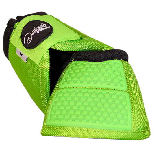 Dustybutts Equistride No Turn Bell Boots // Lime Green