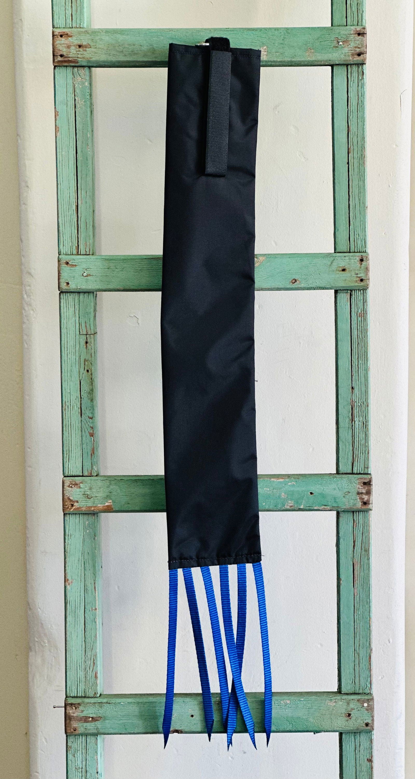 Black Tail Bag With Blue Whippers // Regular - Dustybutts Australia