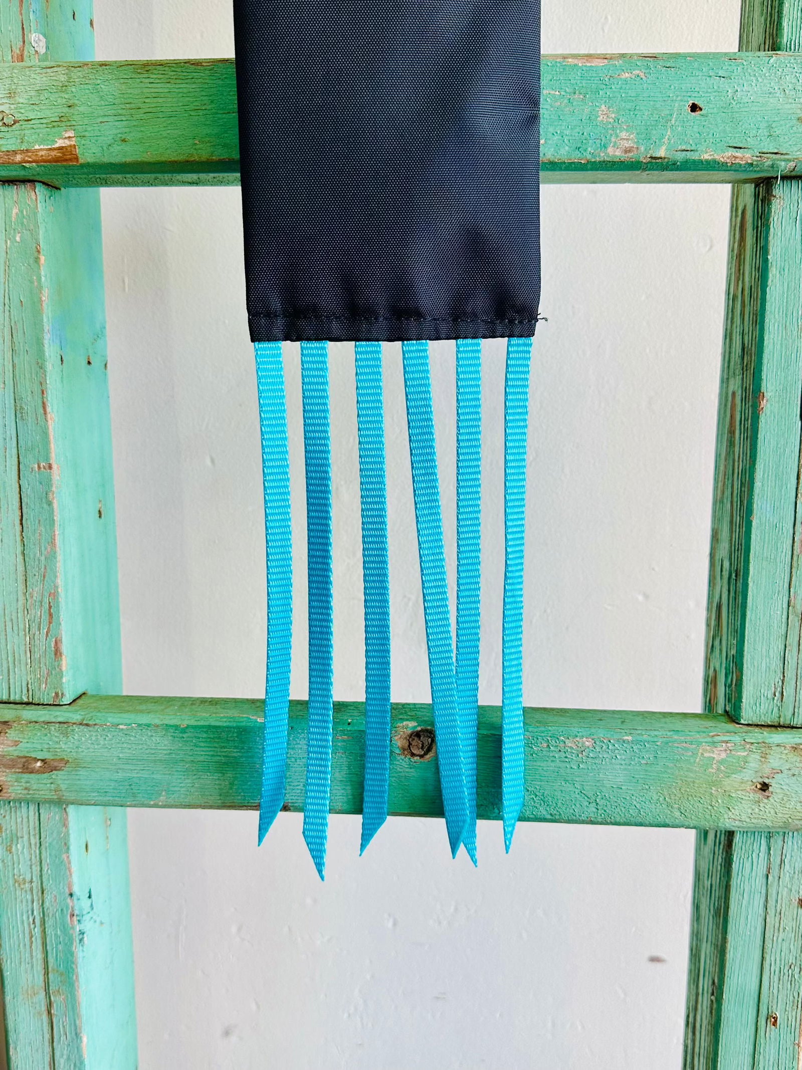 Black Tail Bag With Turquoise Whippers // Regular - Dustybutts Australia