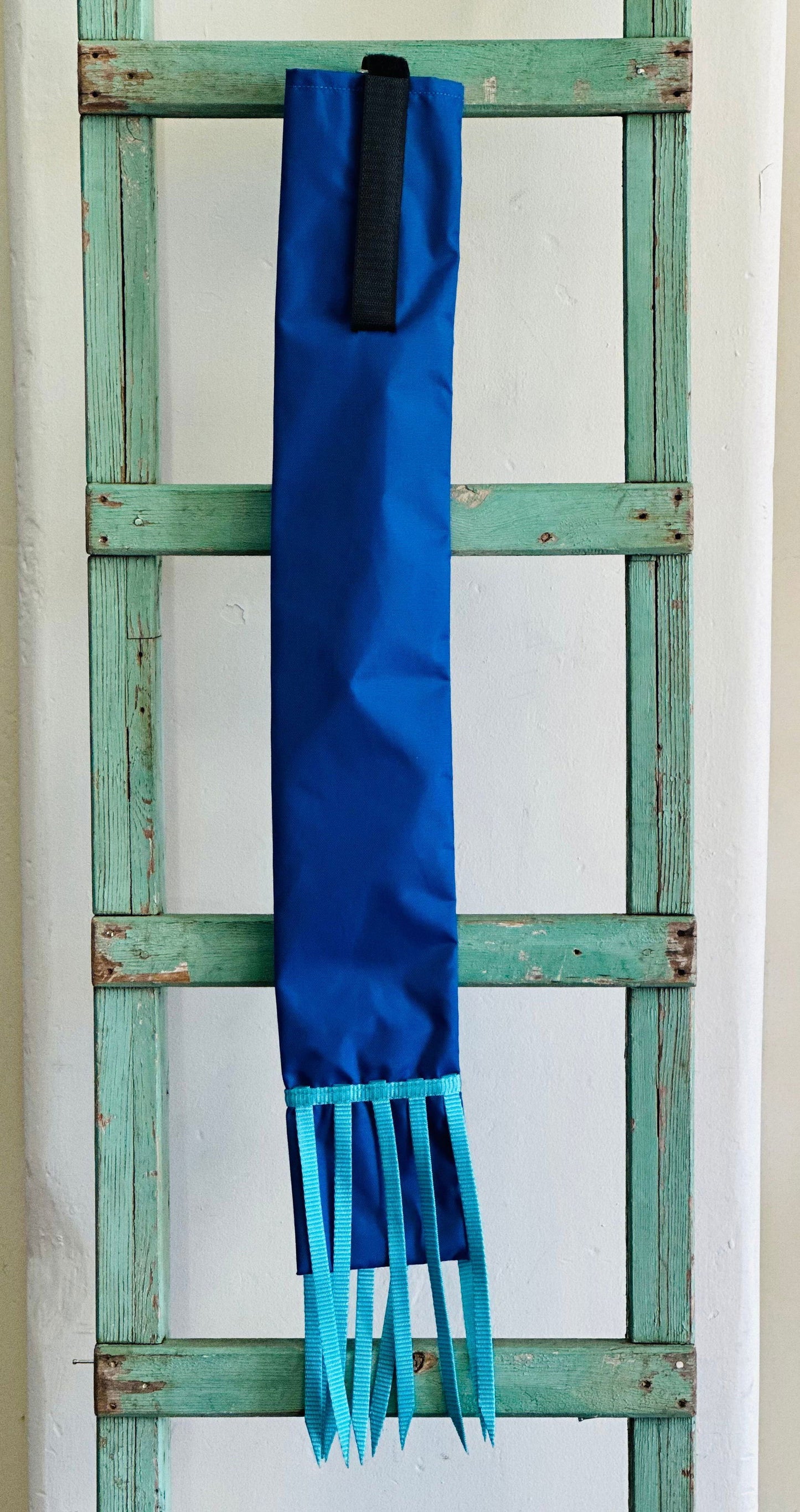 Blue Tail Bag With Turquoise Whippers // Long - Dustybutts Australia