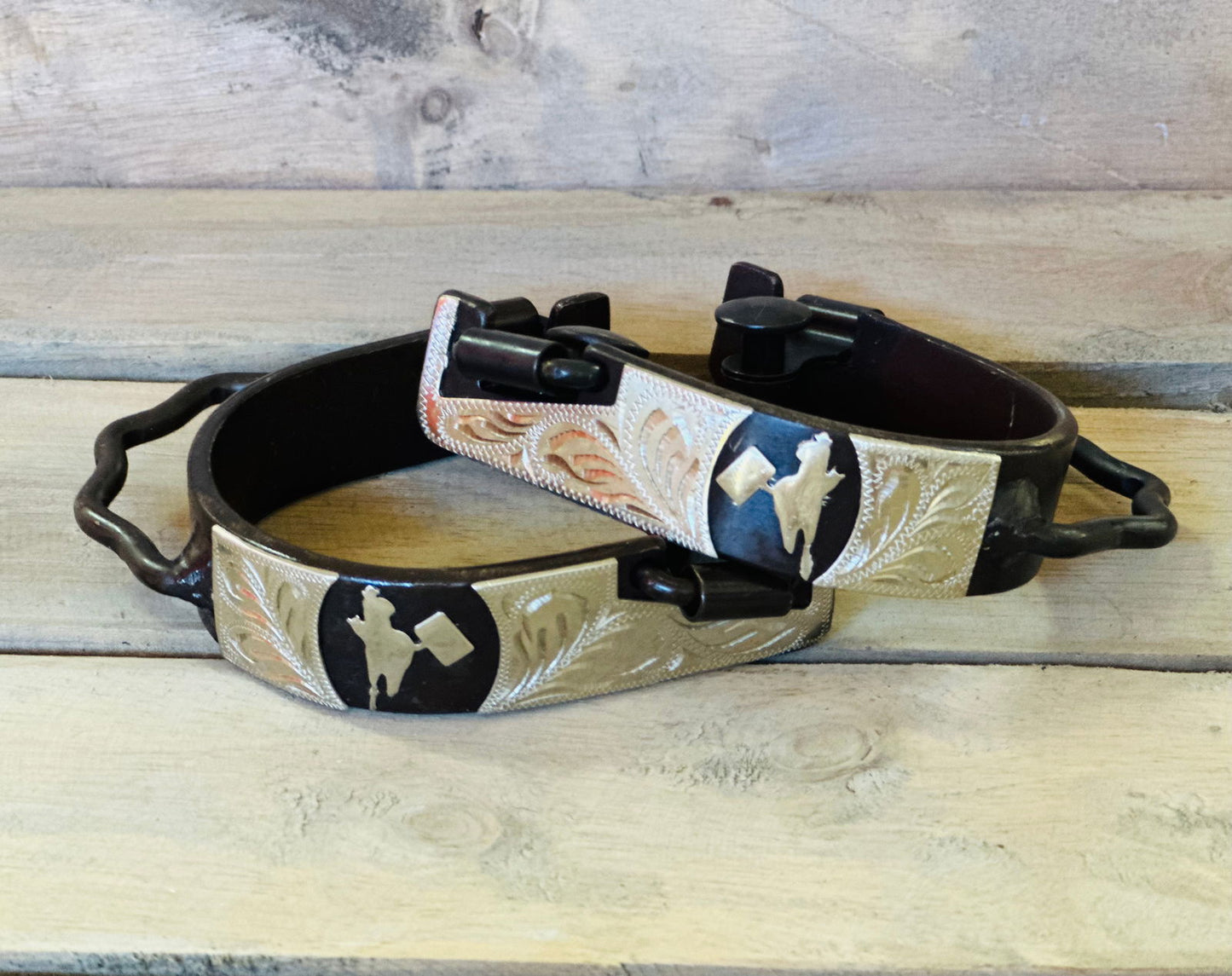 Bumper Spurs With Silver Barrel Racer - Spurs & Spur Straps - Dustybutts Australia