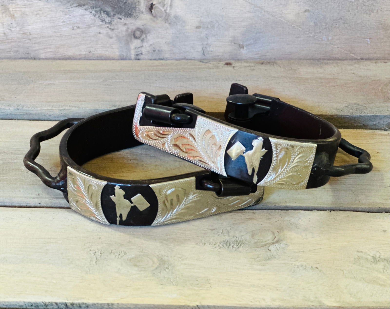 Bumper Spurs With Silver Barrel Racer - Spurs & Spur Straps - Dustybutts Australia