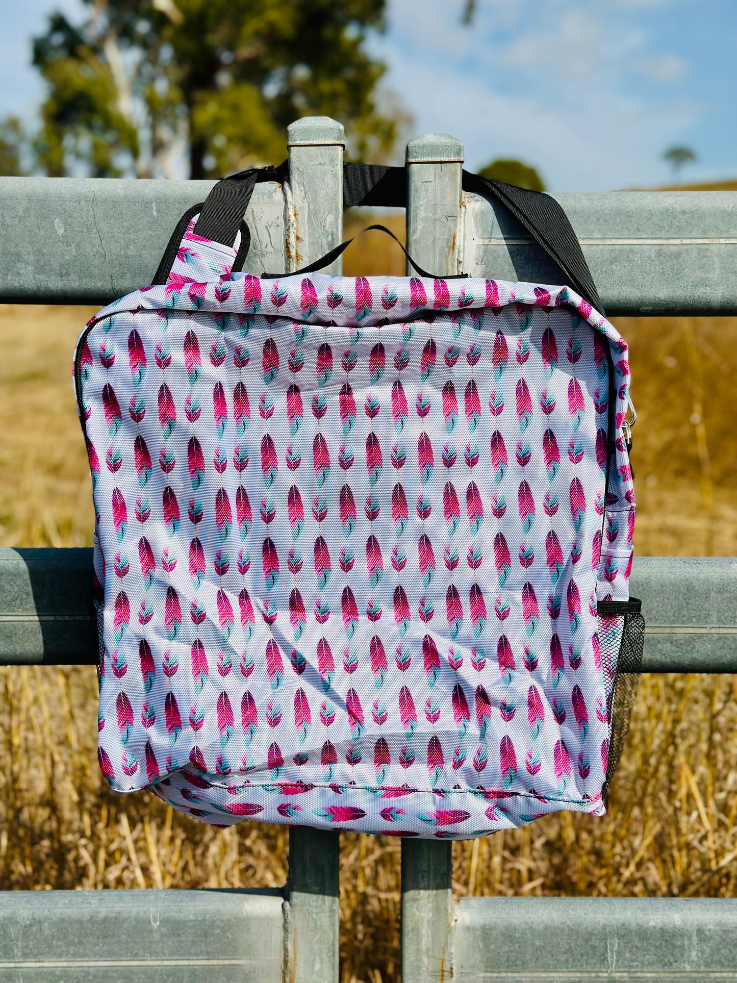 Introductory Price // Dustybutts Sports Boot Bag - Boho Feathers