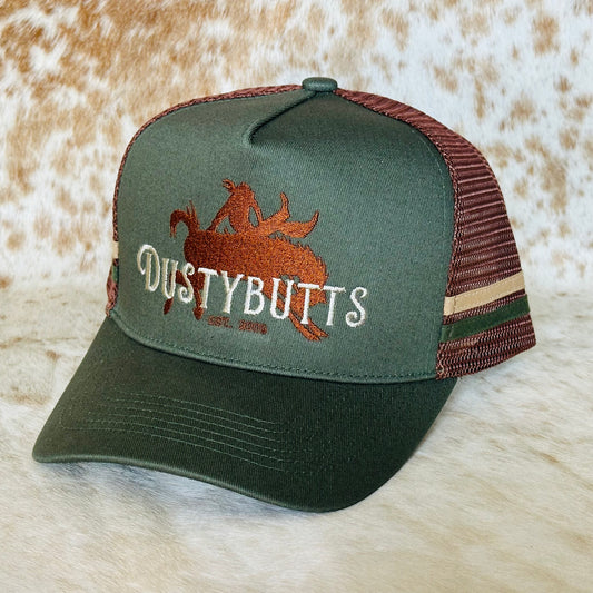 Dustybutts Trucker Cap // Brown & Olive