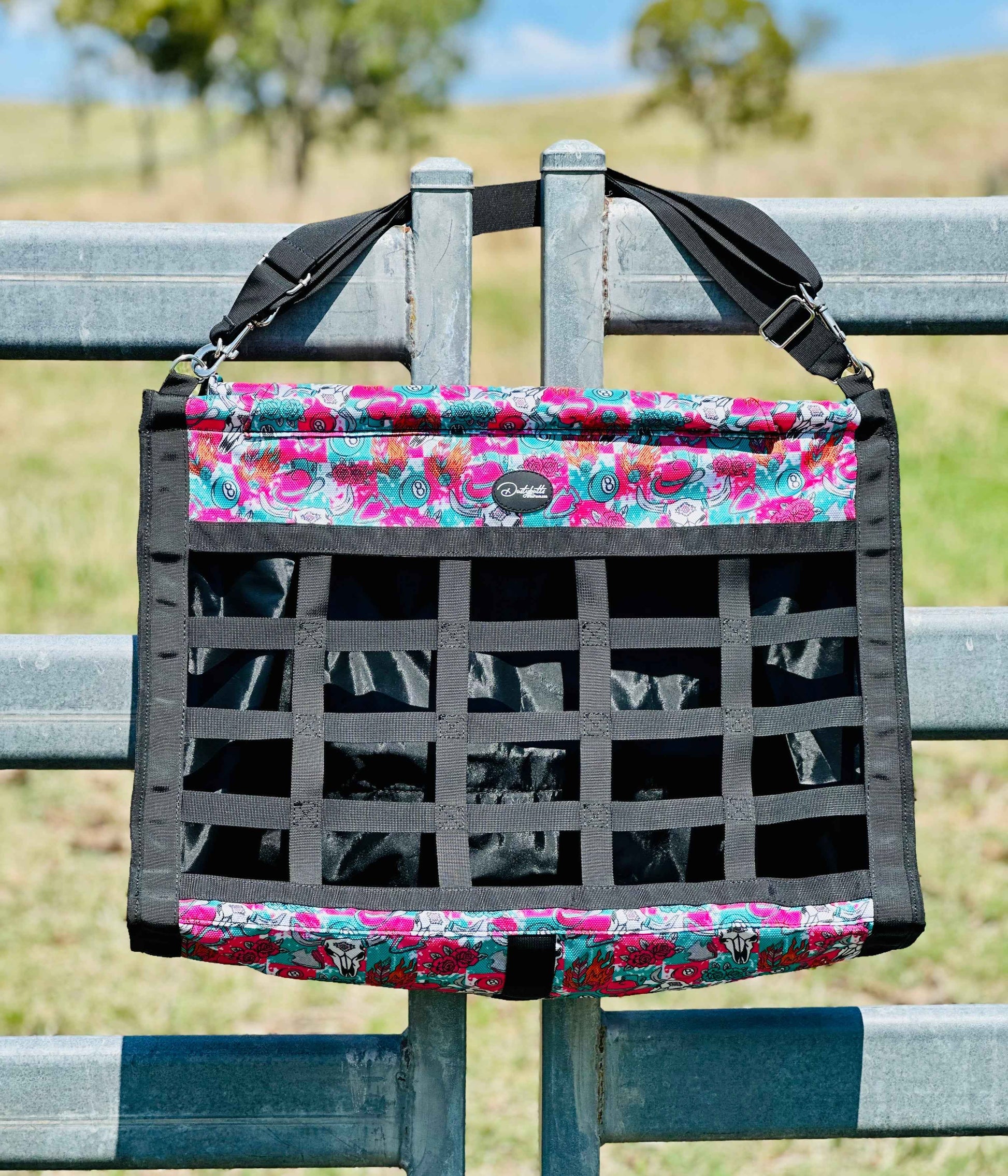 Dustybutts Top Load Hay Bag- Neon Rodeo