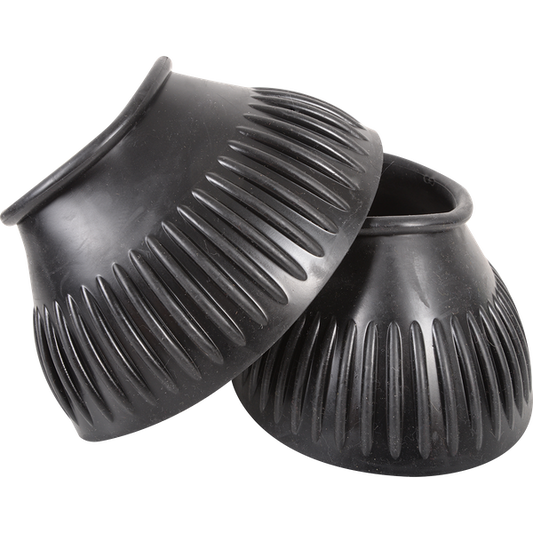 Classic Equine Rubber Bell Boots - Black - Dustybutts Australia
