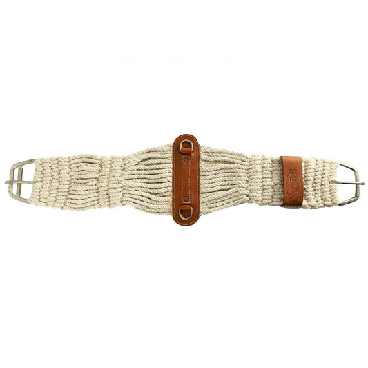 Cotton Blend Double Weave String Roper Girth with Stainless Steel Roller Buckle // 28” -  - Dustybutts Australia