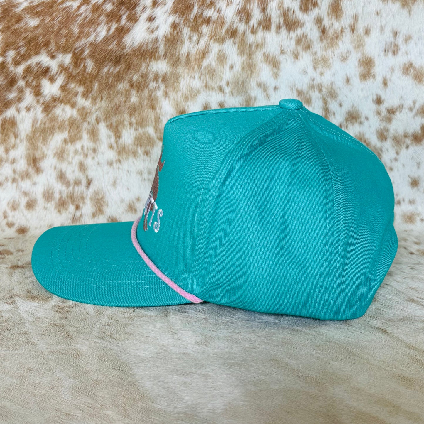 Dustybutts 5 Panel Rope Snapback Cap // Teal