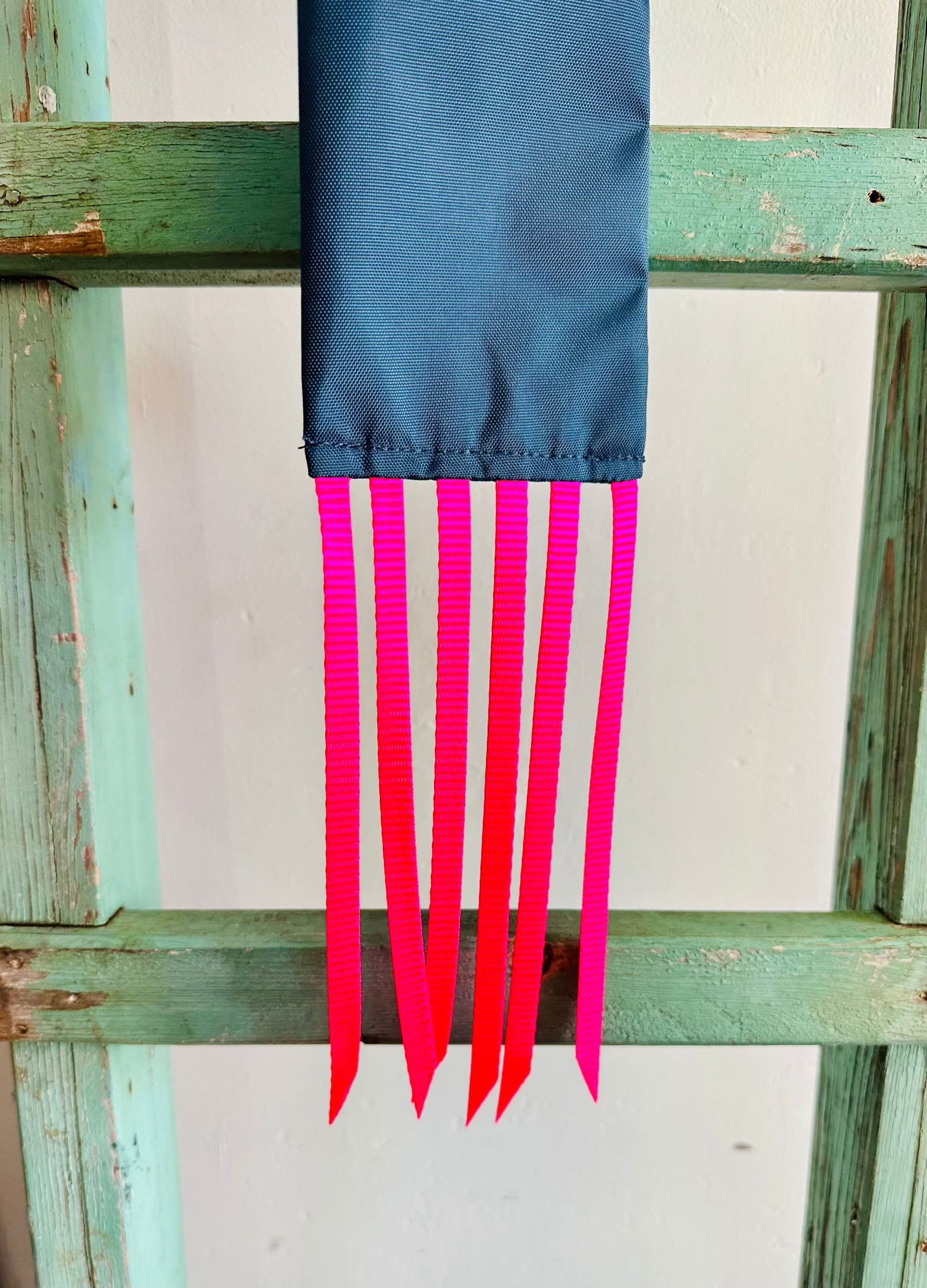 Dark Blue Tail Bag With Hot Pink Whippers // Regular - Dustybutts Australia