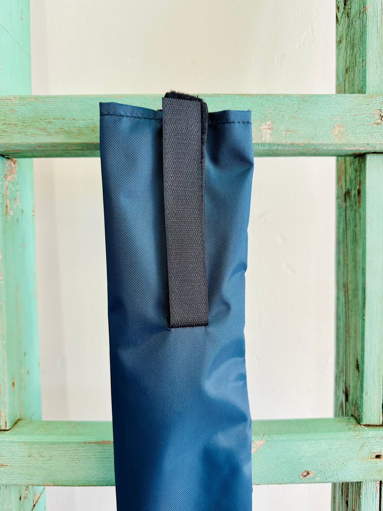 Dark Blue Tail Bag With Red Whippers // Long - Dustybutts Australia