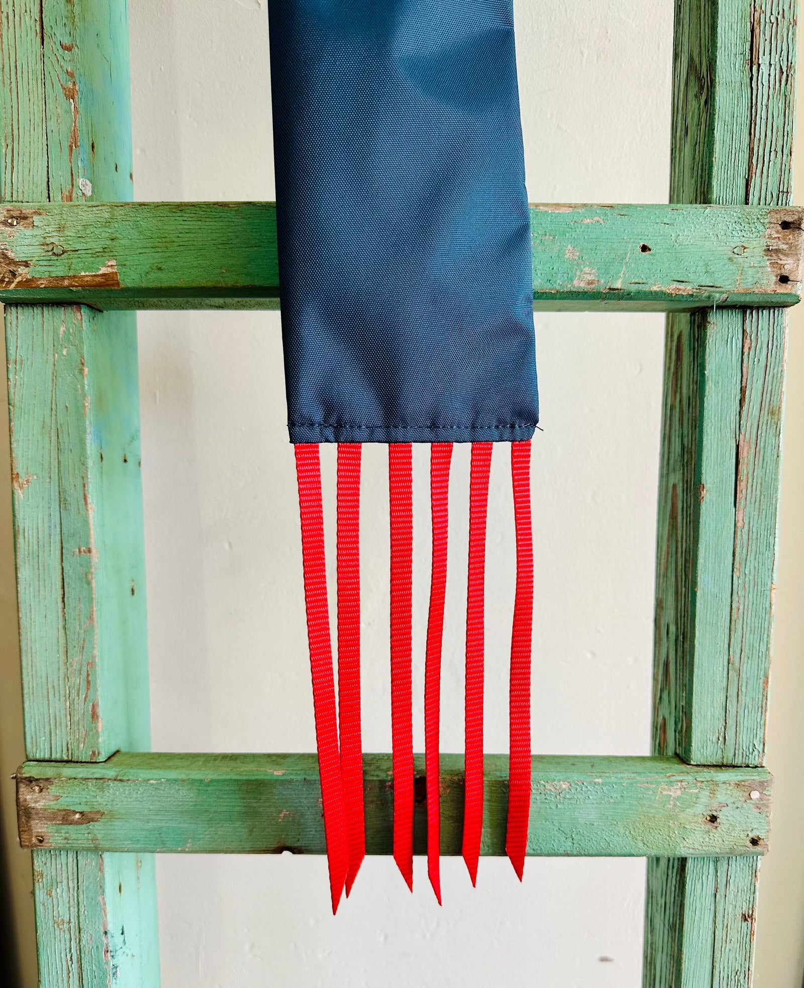 Dark Blue Tail Bag With Red Whippers // Regular - Dustybutts Australia