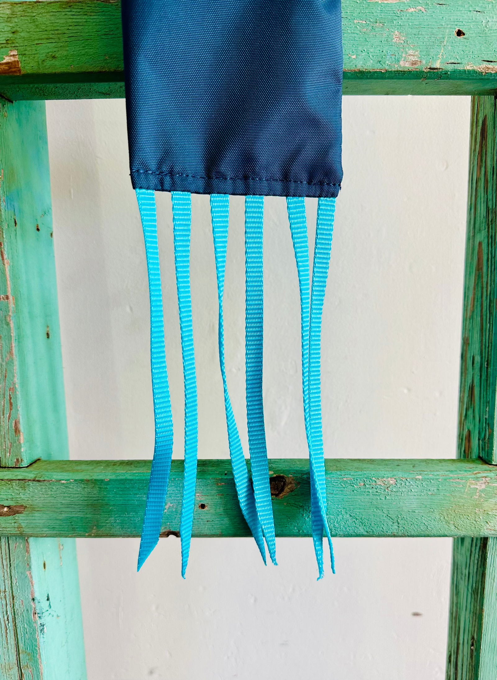 Dark Blue Tail Bag With Turquoise Whippers // Regular - Dustybutts Australia