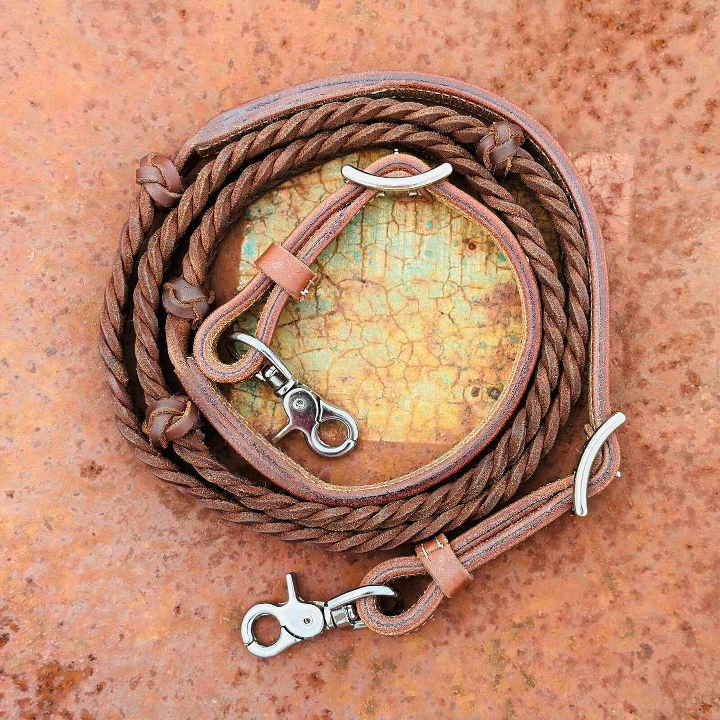 Dustybutts_Harness_Leather_Knotted_5_Plait_Barrel_Racing_Reins_-_Dustybutts_Australia-7733182