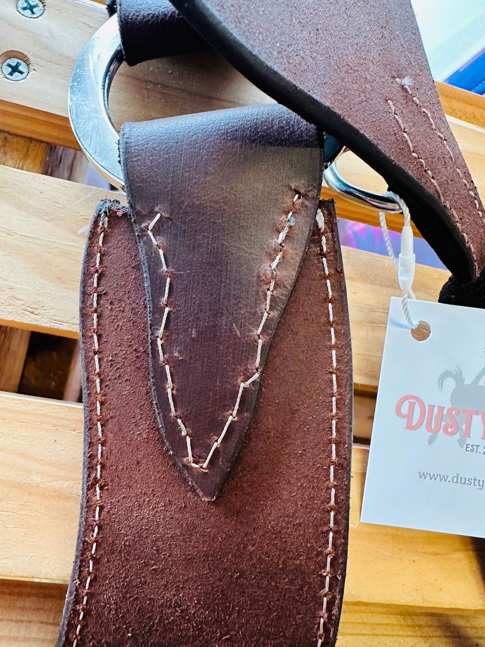 Dustybutts Harness Leather Plaited Breast Plate - Dark Oil // Full - Dustybutts Australia
