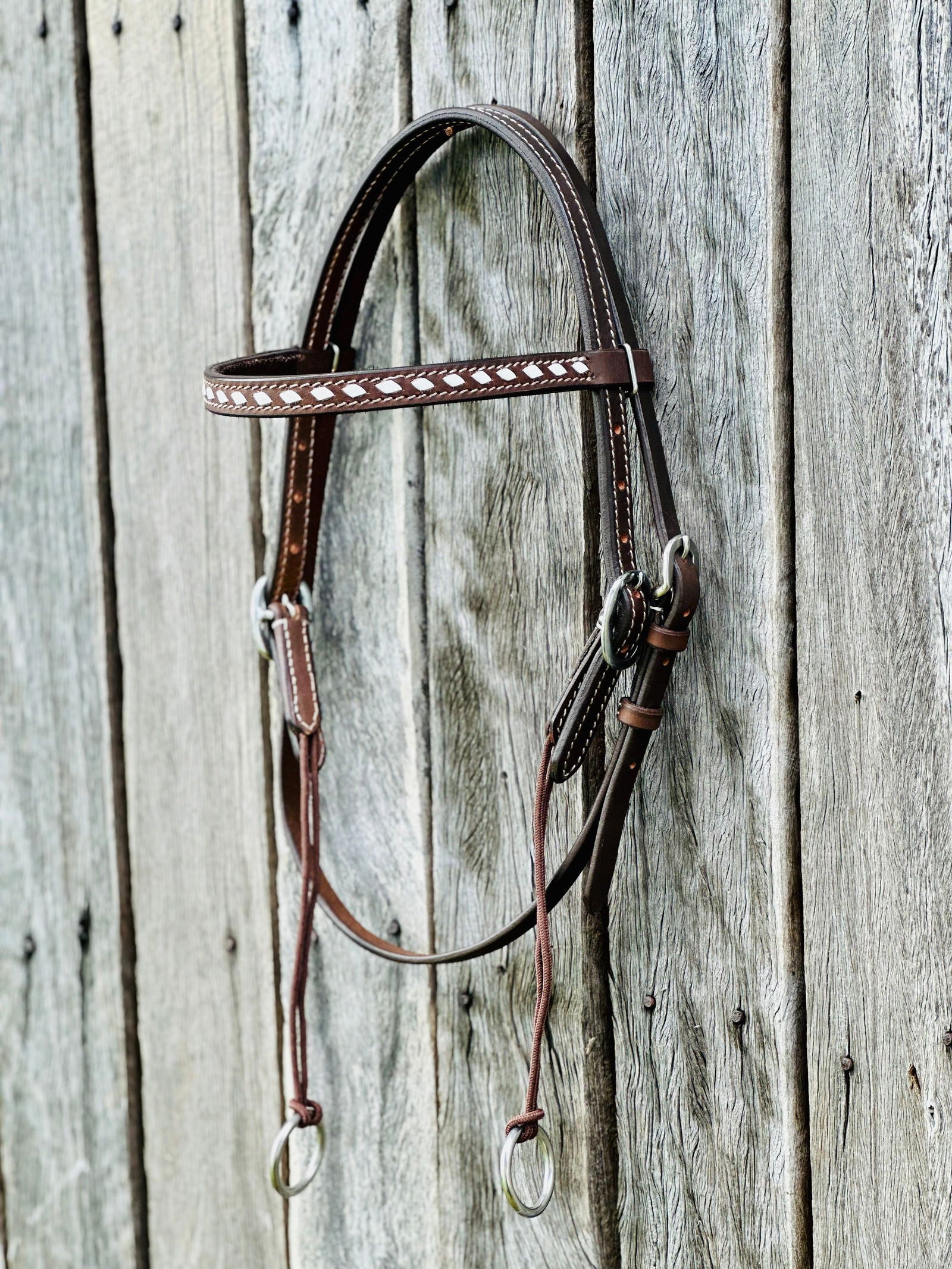 Dustybutts Oiled Harness Leather Gag Bridle // Cob - Dustybutts Australia