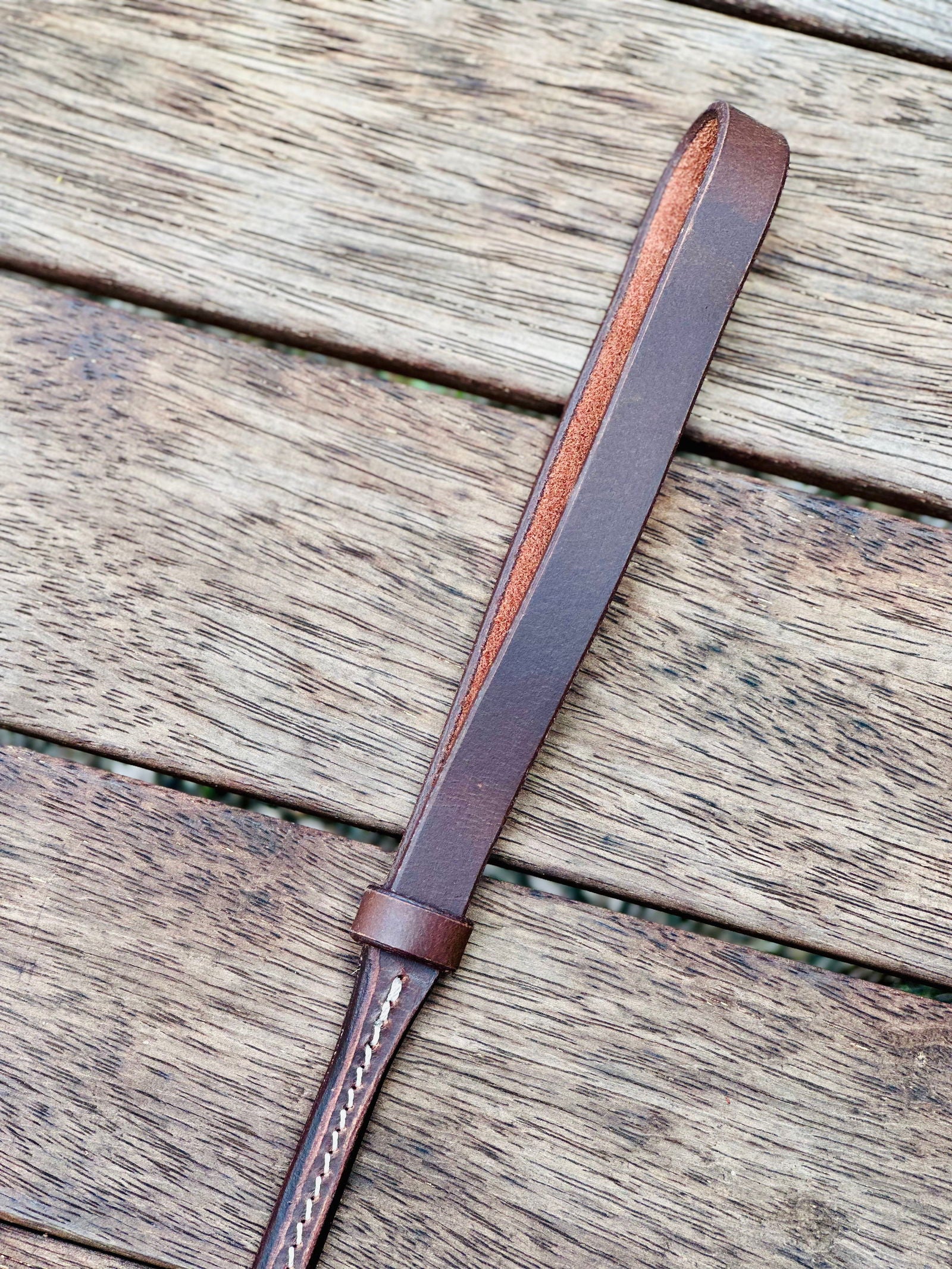 Dustybutts Rolled Harness Leather Quirt - Dustybutts Australia