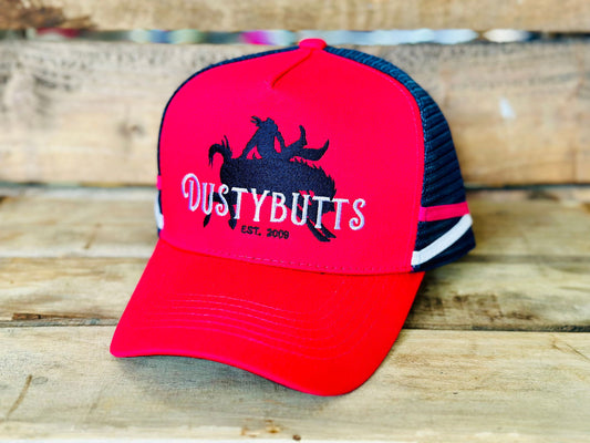 Dustybutts Trucker Cap // Hot Pink/ Red -  - Dustybutts Australia