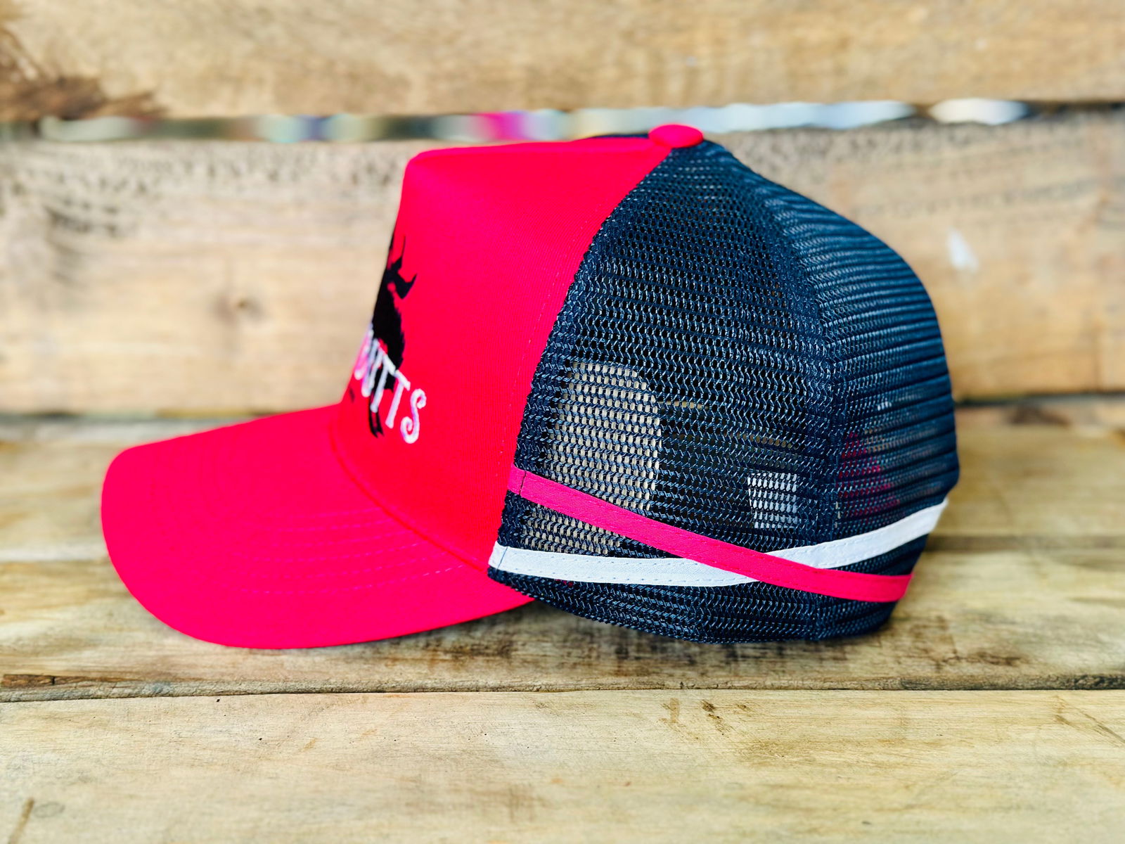 Dustybutts Trucker Cap // Hot Pink/ Red -  - Dustybutts Australia